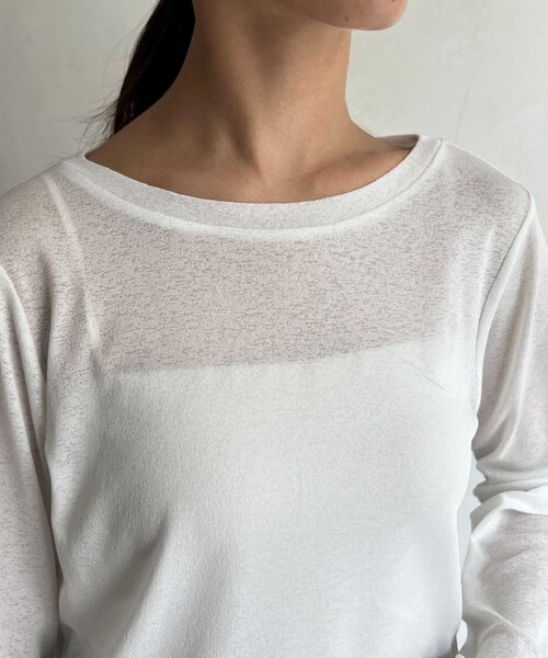 Chez toi(シェトワ)の「袖口レイヤードセミシアーロンT(Tシャツ/カットソー・レディース・ブラック/ピンク/オフホワイト・FREE)」の20枚目の写真