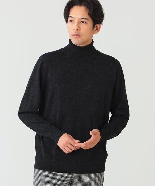 BEAMS HEART（ビームスハート）の「ウール タートルネック ニット（ニット/セーター・メンズ・グレー/ネイビー/ブラック系その他4・LARGE/MEDIUM/SMALL）」の9枚目の写真