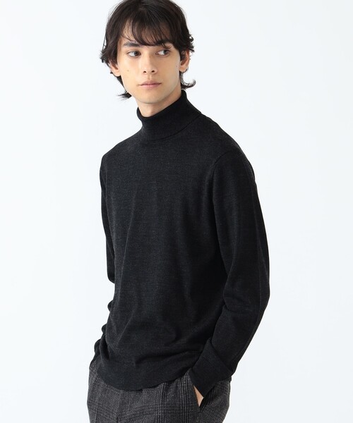 BEAMS HEART（ビームスハート）の「ウール タートルネック ニット（ニット/セーター・メンズ・グレー/ネイビー/ブラック系その他4・LARGE/MEDIUM/SMALL）」の12枚目の写真