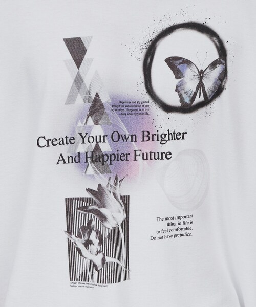 tk.TAKEO KIKUCHI(ティーケータケオキクチ)の「◆コラージュTシャツ(Tシャツ/カットソー・メンズ・グレー/ブラック/ホワイト・03/02/04)」の7枚目の写真