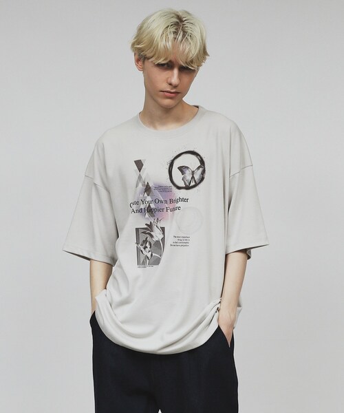 tk.TAKEO KIKUCHI(ティーケータケオキクチ)の「◆コラージュTシャツ(Tシャツ/カットソー・メンズ・グレー/ブラック/ホワイト・03/02/04)」の11枚目の写真