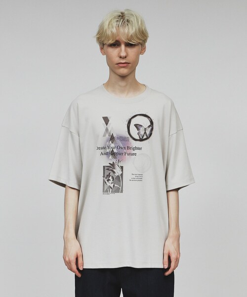 tk.TAKEO KIKUCHI(ティーケータケオキクチ)の「◆コラージュTシャツ(Tシャツ/カットソー・メンズ・グレー/ブラック/ホワイト・03/02/04)」の19枚目の写真