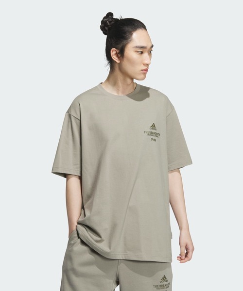 adidas（アディダス）の「バービージ 半袖Tシャツ / アディダス adidas（Tシャツ/カットソー・メンズ・グリーン/グレー・XX-LARGE/3XL/LARGE/MEDIUM/X-LARGE/X-SMALL/SMALL）」の4枚目の写真