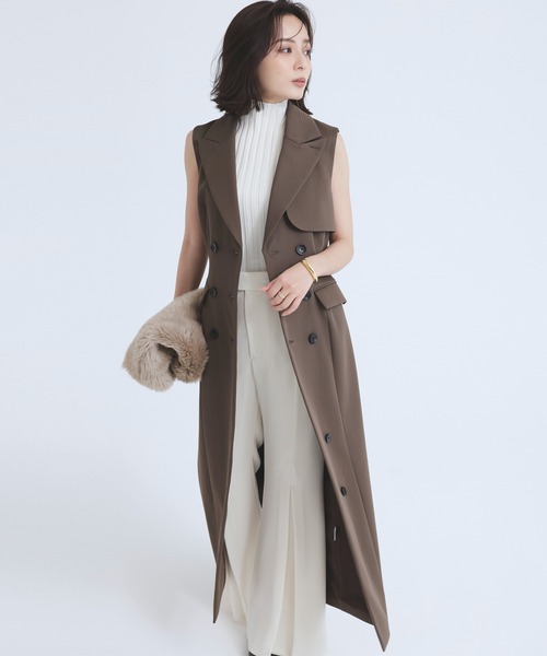 anuans ダブルブレストワンピース セール】ダブルブレストワンピース（ワンピース）｜anuans（ア