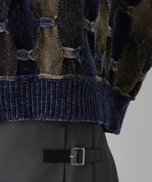 RAGEBLUE（レイジブルー）の「ボリュームスリーブ/配色ショートモールニット（ニット/セーター・レディース・ブルー系/オフホワイト/グレー系/オレンジ系・FREE）」の20枚目の写真