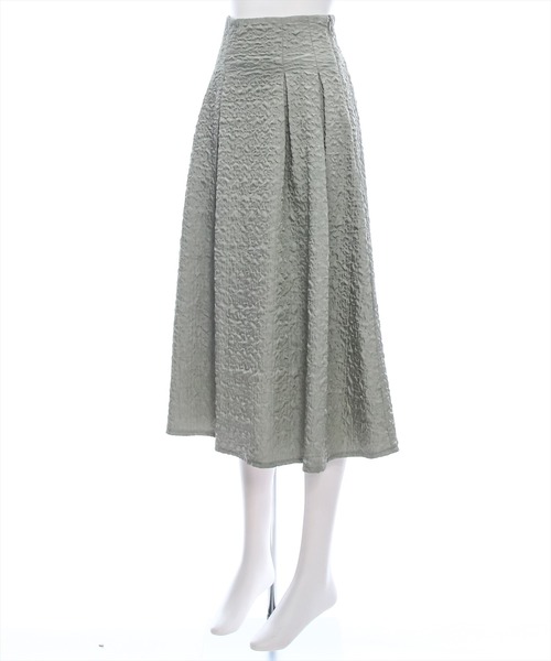 clear（クリア）の「【低身長用サイズ有】ブークレフレアスカート [大人 フェミニン 華やか 着心地抜群]≪再入荷≫（スカート・レディース・ブラック/ブルーグレー/アイボリー・F/XS）」の14枚目の写真