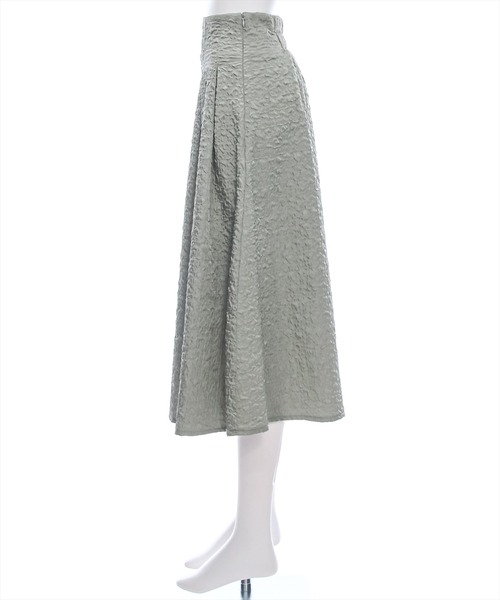 clear（クリア）の「【低身長用サイズ有】ブークレフレアスカート [大人 フェミニン 華やか 着心地抜群]≪再入荷≫（スカート・レディース・ブラック/ブルーグレー/アイボリー・F/XS）」の15枚目の写真