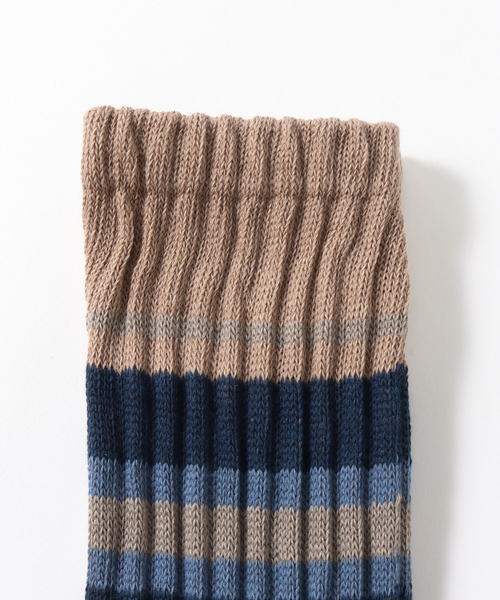 Name.(ネーム)の「Name./ネーム BORDER SOCKS NMAC-008(ソックス/靴下・メンズ・ブラック/ベージュ/イエロー・FREE)」の4枚目の写真