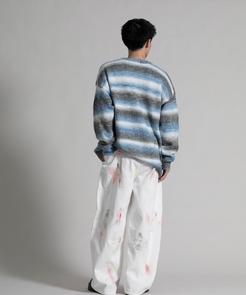 aimoha(アイモハ)の「【aimoha neo】 Gradient Striped Cardigan(カーディガン/ボレロ・メンズ・ダークグレー/ブルー・MEDIUM/LARGE/X-LARGE/XX-LARGE)」の9枚目の写真