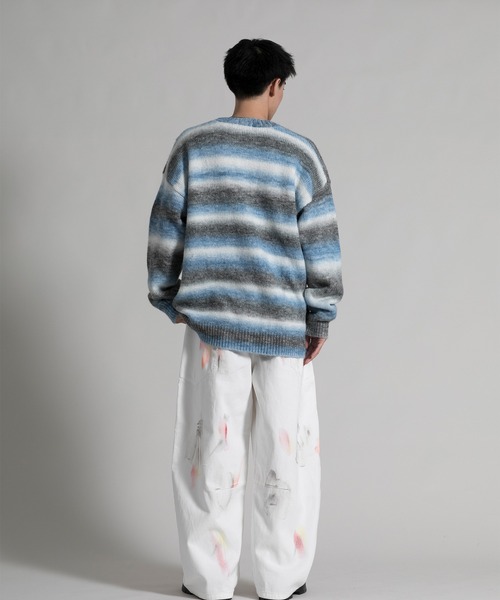 aimoha(アイモハ)の「【aimoha neo】 Gradient Striped Cardigan(カーディガン/ボレロ・メンズ・ダークグレー/ブルー・MEDIUM/LARGE/X-LARGE/XX-LARGE)」の11枚目の写真