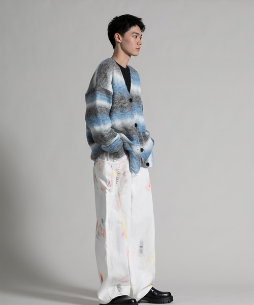 aimoha(アイモハ)の「【aimoha neo】 Gradient Striped Cardigan(カーディガン/ボレロ・メンズ・ダークグレー/ブルー・MEDIUM/LARGE/X-LARGE/XX-LARGE)」の12枚目の写真