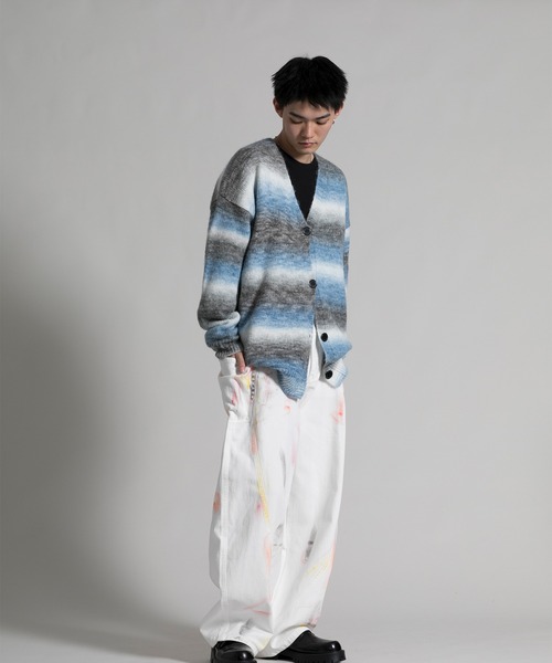aimoha(アイモハ)の「【aimoha neo】 Gradient Striped Cardigan(カーディガン/ボレロ・メンズ・ダークグレー/ブルー・MEDIUM/LARGE/X-LARGE/XX-LARGE)」の17枚目の写真