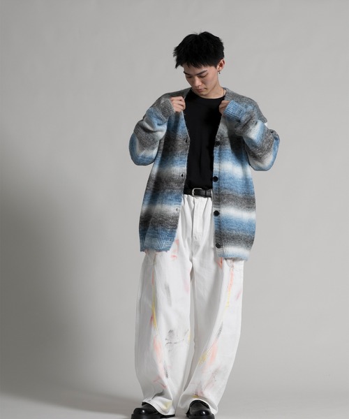 aimoha(アイモハ)の「【aimoha neo】 Gradient Striped Cardigan(カーディガン/ボレロ・メンズ・ダークグレー/ブルー・MEDIUM/LARGE/X-LARGE/XX-LARGE)」の18枚目の写真