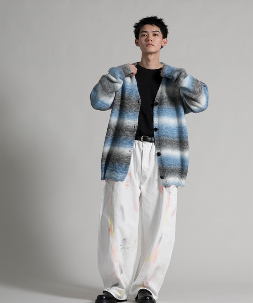 aimoha(アイモハ)の「【aimoha neo】 Gradient Striped Cardigan(カーディガン/ボレロ・メンズ・ダークグレー/ブルー・MEDIUM/LARGE/X-LARGE/XX-LARGE)」の19枚目の写真