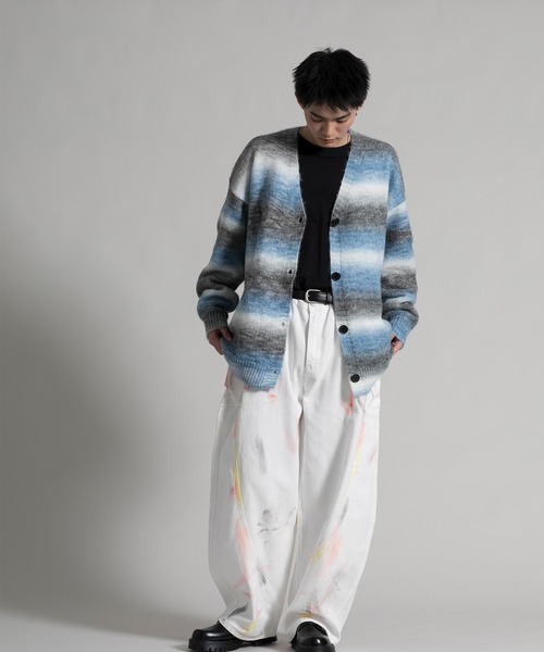 aimoha(アイモハ)の「【aimoha neo】 Gradient Striped Cardigan(カーディガン/ボレロ・メンズ・ダークグレー/ブルー・MEDIUM/LARGE/X-LARGE/XX-LARGE)」の21枚目の写真