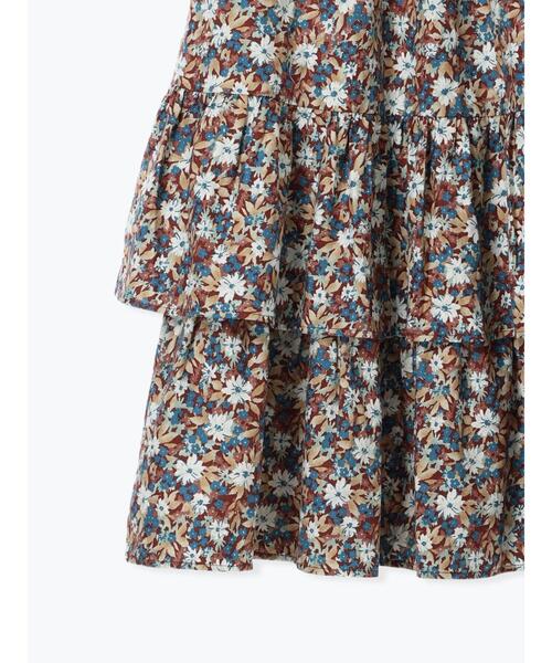 Samansa Mos2（サマンサ モスモス）の「柄アソート裾重ねスカート（スカート・レディース・オレンジ/ブルー/レッド/ブラック/ベージュ・F）」の14枚目の写真