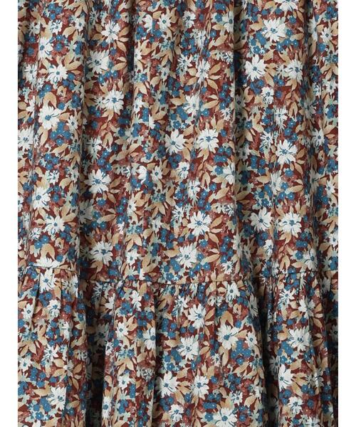 Samansa Mos2（サマンサ モスモス）の「柄アソート裾重ねスカート（スカート・レディース・オレンジ/ブルー/レッド/ブラック/ベージュ・F）」の16枚目の写真