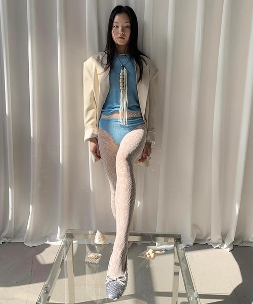 SANSeLF（サンセルフ）の「【LONSLAN】レースタイツ sanal24a004（タイツ/ストッキング・レディース・ブラック/ホワイト・FREE）」の11枚目の写真