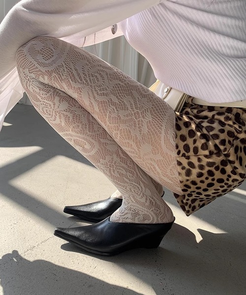SANSeLF（サンセルフ）の「【LONSLAN】レースタイツ sanal24a004（タイツ/ストッキング・レディース・ブラック/ホワイト・FREE）」の17枚目の写真