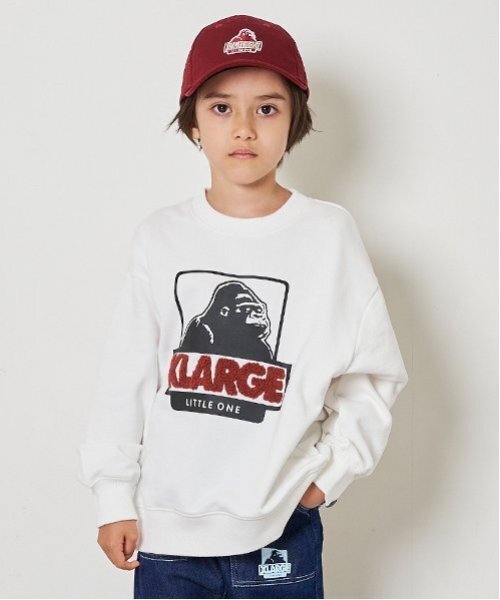 XLARGE KIDS（エクストララージキッズ）の「OGゴリラトレーナー（スウェット・キッズ・ブラック/ホワイト/ベージュ/イエロー・80ｃｍ/90cm/100cm/110cm/120cm/130cm/140cm）」の2枚目の写真
