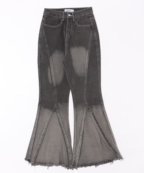 i-dare（アイディア）の「【i-dare】ヘビー ワイド フレア デニム パンツ（デニムパンツ・レディース・グレー・SMALL/MEDIUM/LARGE）」の8枚目の写真