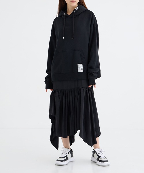 ミハラヤスヒロ バックフレアカットソー ワンピース 花柄 レイヤード Tシャツ ティアード シャツワンピース ワンピース レディース マキシ丈