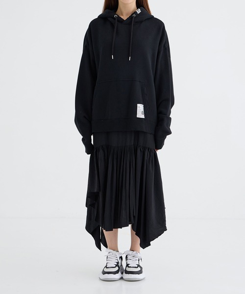 MIHARAYASUHIRO（ミハラヤスヒロ）の「【MIHARAYASUHIRO/ミハラヤスヒロ】HOODIE Layered DRESS/フーディレイヤードワンピース（ワンピース・レディース・ブラック/グレー・FREE）」の15枚目の写真