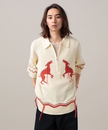 TASTE by Knit（テイストバイニット）の「【TASTE by Knit】Animal half zip knit pullover（ニット/セーター）」