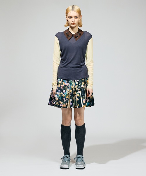 NON TOKYO(ノントーキョー)の「DIRECT PRINT RIB GATHER MINI SKIRT(スカート・レディース・カラフル/マルチ・FREE)」の5枚目の写真