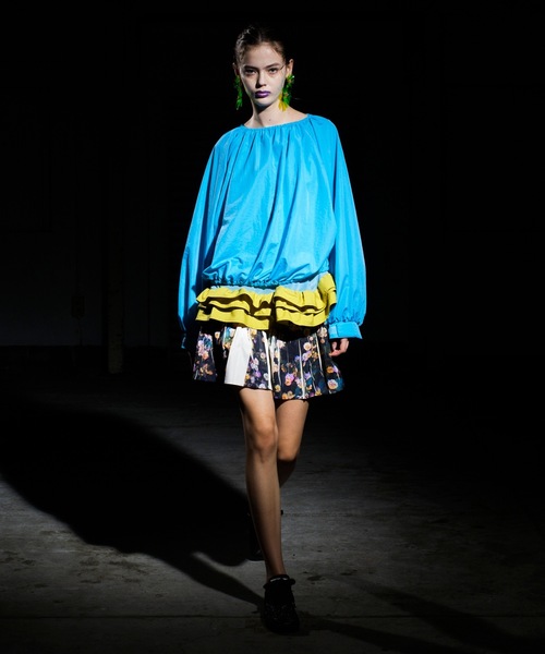 NON TOKYO(ノントーキョー)の「DIRECT PRINT RIB GATHER MINI SKIRT(スカート・レディース・カラフル/マルチ・FREE)」の3枚目の写真