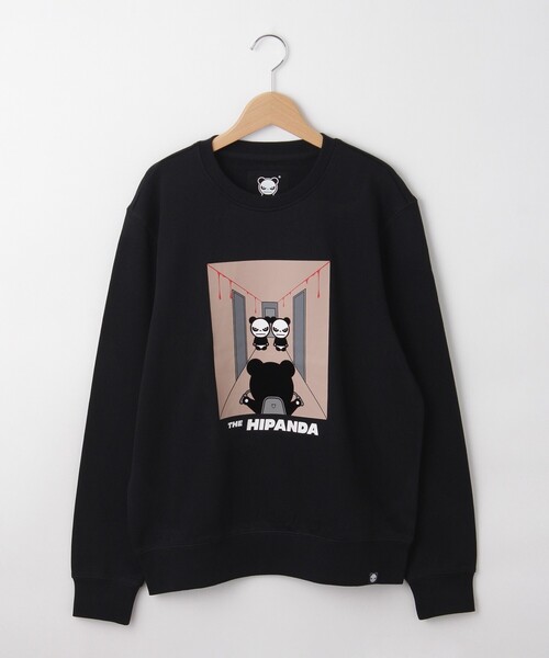 &Bridge(アンドブリッジ)の「HIPANDA(ハイパンダ) HIPANDAプリントトレーナー(スウェット・メンズ・ホワイト/ブラック・01)」の3枚目の写真