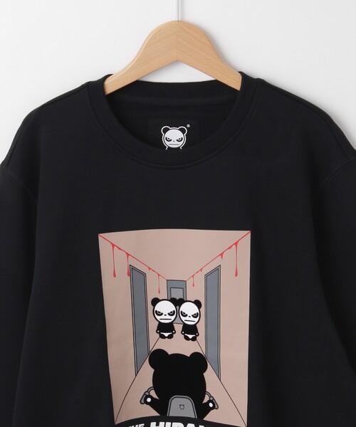 &Bridge(アンドブリッジ)の「HIPANDA(ハイパンダ) HIPANDAプリントトレーナー(スウェット・メンズ・ホワイト/ブラック・01)」の5枚目の写真