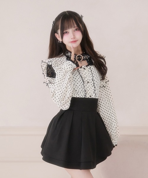 はじこい第9話深キョン着用♡SLY RUFFLE SHOLDERブラウス♡新品 SLY - はじこい深キョン着用♡SLY RUFFLE LACE STAND TOPS新品の通販