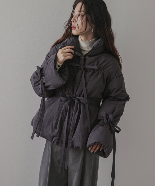 メニーリボンフェイクダウンコート（ダウンジャケット/コート