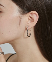 ピアス フープピアス シルバー925 レディース プレーン ワイド