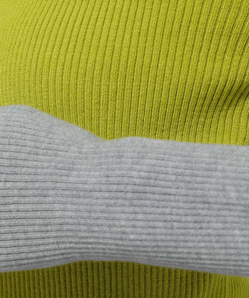 niko and...（ニコアンド）の「配色ステッチリブニットプルオーバー（ニット/セーター・レディース・オフホワイト/ライトグリーン/ブラック/ホワイト/ネイビー/チャコール/グレー・LARGE/MEDIUM）」の9枚目の写真