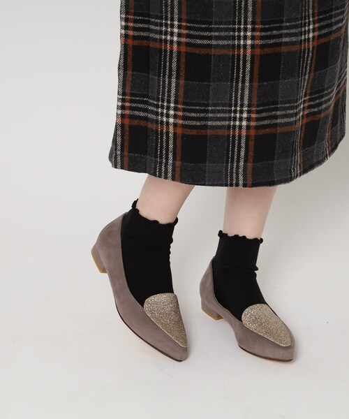 【セール】ローヒールアッパーグリッターパンプス（その他シューズ）｜ESPERANZA（エスペランサ）