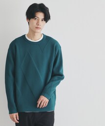 THE SHOP TK  | ◆【クルーネックニット＋ロンTセットアイテム】ダイヤパネルアンサンブル(ニット/セーター)