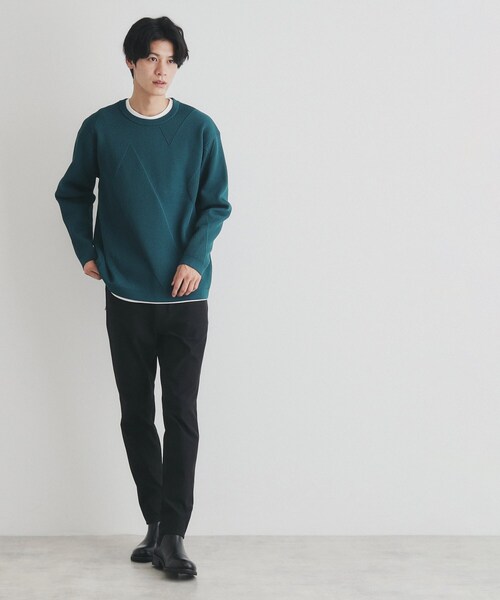 THE SHOP TK （ザ ショップ ティーケー ）の「◆【クルーネックニット＋ロンTセットアイテム】ダイヤパネルアンサンブル（ニット/セーター・メンズ・ネイビー/ブラウン系その他/ブルーグリーン・04/03/02）」の12枚目の写真