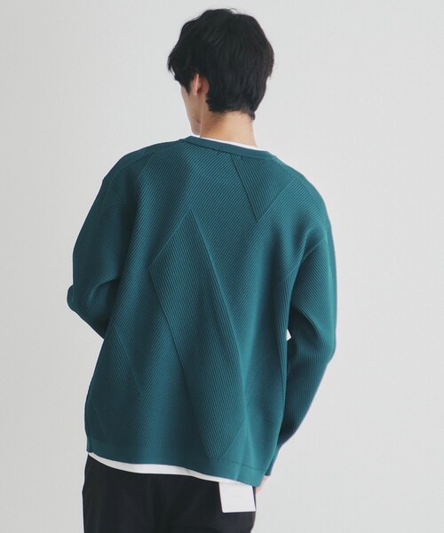 THE SHOP TK （ザ ショップ ティーケー ）の「◆【クルーネックニット＋ロンTセットアイテム】ダイヤパネルアンサンブル（ニット/セーター・メンズ・ネイビー/ブラウン系その他/ブルーグリーン・04/03/02）」の16枚目の写真