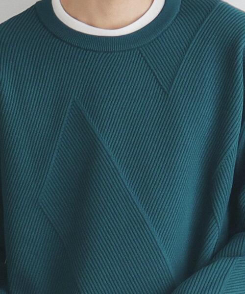 THE SHOP TK （ザ ショップ ティーケー ）の「◆【クルーネックニット＋ロンTセットアイテム】ダイヤパネルアンサンブル（ニット/セーター・メンズ・ネイビー/ブラウン系その他/ブルーグリーン・04/03/02）」の17枚目の写真