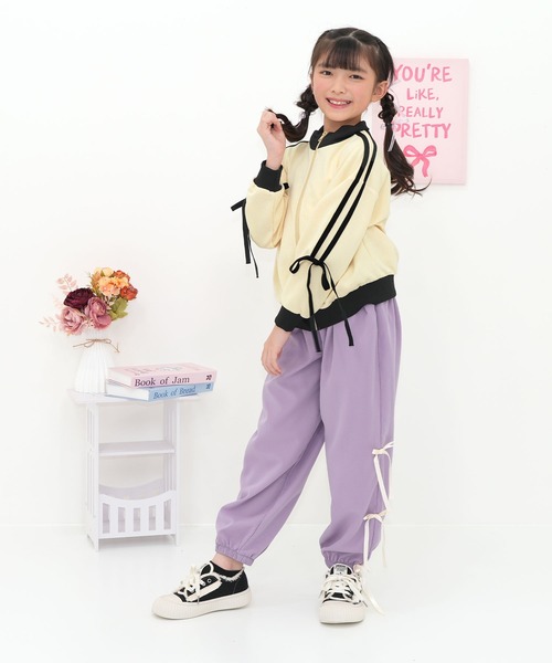 Bee des Bee（ビーデスビー）の「3連リボン パラシュートパンツ（その他パンツ・キッズ・ラベンダー/ピンク/ブラック・150cm/160cm/110cm/100cm/120cm/130cm/140cm）」の12枚目の写真