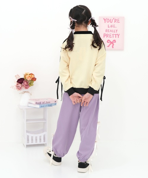 Bee des Bee（ビーデスビー）の「3連リボン パラシュートパンツ（その他パンツ・キッズ・ラベンダー/ピンク/ブラック・150cm/160cm/110cm/100cm/120cm/130cm/140cm）」の11枚目の写真