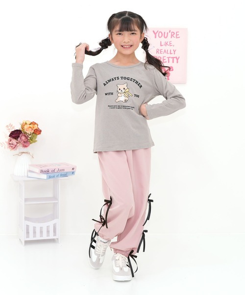 Bee des Bee（ビーデスビー）の「3連リボン パラシュートパンツ（その他パンツ・キッズ・ラベンダー/ピンク/ブラック・150cm/160cm/110cm/100cm/120cm/130cm/140cm）」の9枚目の写真