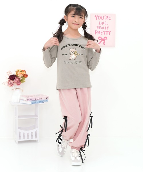 Bee des Bee（ビーデスビー）の「3連リボン パラシュートパンツ（その他パンツ・キッズ・ラベンダー/ピンク/ブラック・150cm/160cm/110cm/100cm/120cm/130cm/140cm）」の8枚目の写真