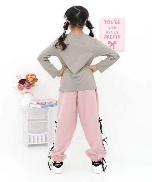 Bee des Bee（ビーデスビー）の「3連リボン パラシュートパンツ（その他パンツ・キッズ・ラベンダー/ピンク/ブラック・150cm/160cm/110cm/100cm/120cm/130cm/140cm）」の6枚目の写真