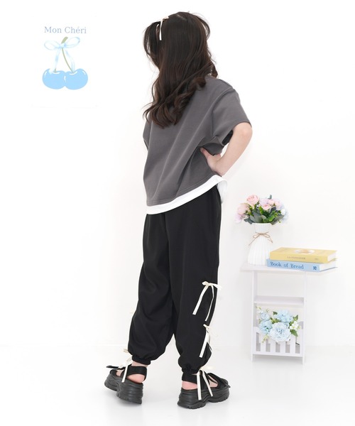 Bee des Bee（ビーデスビー）の「3連リボン パラシュートパンツ（その他パンツ・キッズ・ラベンダー/ピンク/ブラック・150cm/160cm/110cm/100cm/120cm/130cm/140cm）」の20枚目の写真