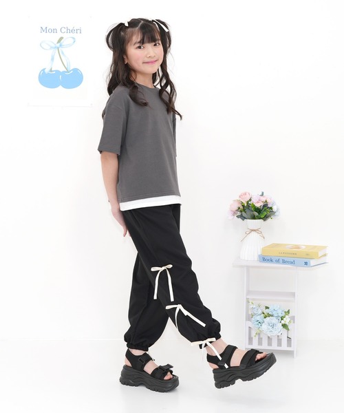 Bee des Bee（ビーデスビー）の「3連リボン パラシュートパンツ（その他パンツ・キッズ・ラベンダー/ピンク/ブラック・150cm/160cm/110cm/100cm/120cm/130cm/140cm）」の18枚目の写真