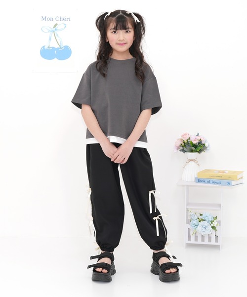 Bee des Bee（ビーデスビー）の「3連リボン パラシュートパンツ（その他パンツ・キッズ・ラベンダー/ピンク/ブラック・150cm/160cm/110cm/100cm/120cm/130cm/140cm）」の19枚目の写真