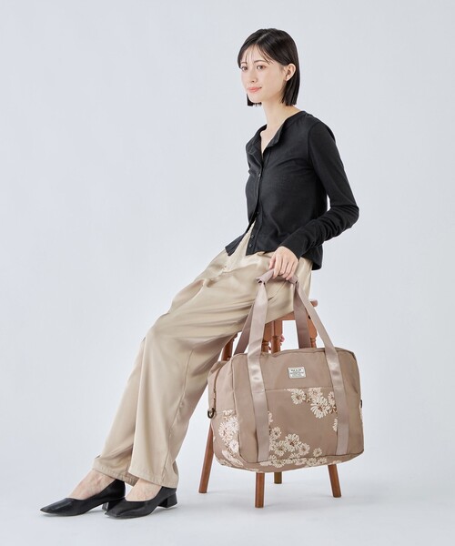 PAUL & JOE ACCESSOIRES (ポール＆ジョーアクセソワ)折りたたみボストンバッグ キャリーオンバッグ 33L PJA-B846 クリザンテーム総柄（ボストンバッグ）｜PAUL & JOE ACCESSOIRES（ポールアンドジョーアクセソワ）